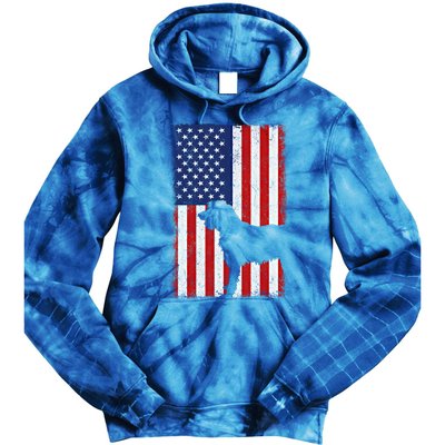 Irish Wolfhound American Flag Usa Patriotic Dog Gift Cute Gift Tie Dye Hoodie