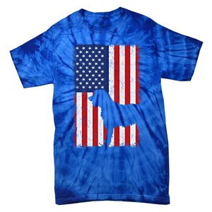 Irish Wolfhound American Flag Usa Patriotic Dog Gift Cute Gift Tie-Dye T-Shirt