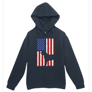 Irish Wolfhound American Flag Usa Patriotic Dog Gift Cute Gift Urban Pullover Hoodie