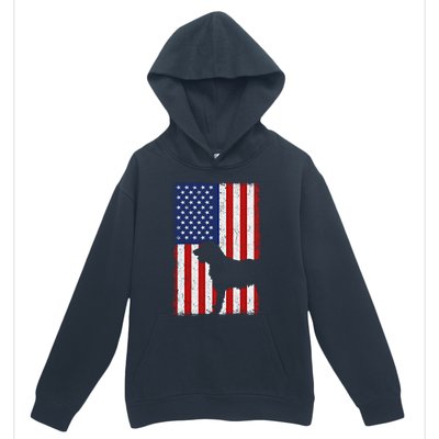 Irish Wolfhound American Flag Usa Patriotic Dog Gift Cute Gift Urban Pullover Hoodie