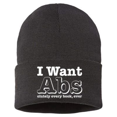 I Want Abs Olutely Every Books Ever Sustainable Knit Beanie