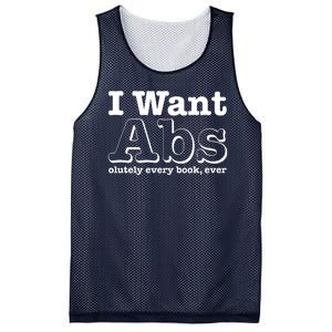 I Want Abs Olutely Every Books Ever Mesh Reversible Basketball Jersey Tank