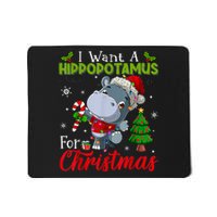 I Want A Hippopotamus For Christmas Xmas Pajama Hippo Lover Mousepad