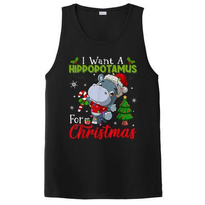 I Want A Hippopotamus For Christmas Xmas Pajama Hippo Lover PosiCharge Competitor Tank