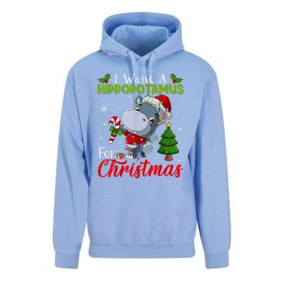 I Want A Hippopotamus For Christmas Xmas Pajama Hippo Lover Unisex Surf Hoodie