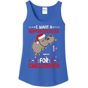 I Want A Hipopotenuse For Christmath Funny Hippo Xmas Cool Gift Ladies Essential Tank