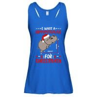 I Want A Hipopotenuse For Christmath Funny Hippo Xmas Cool Gift Ladies Essential Flowy Tank