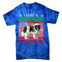 I Want A Newfoundland For Christmas Santa Dog Lover Owner Gift Tie-Dye T-Shirt