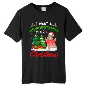 I Want A Hippopotamus For Christmas For Xmas Hippo Meaningful Gift Tall Fusion ChromaSoft Performance T-Shirt