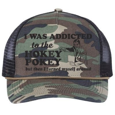 I Was Addicted To The Hokey Pokey Punny Dancing Dance Joke Retro Rope Trucker Hat Cap