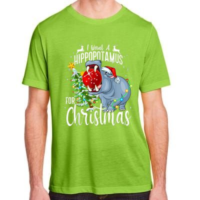 I Want A Hippopotamus For Christmas Xmas Hippo Cute Gift Adult ChromaSoft Performance T-Shirt