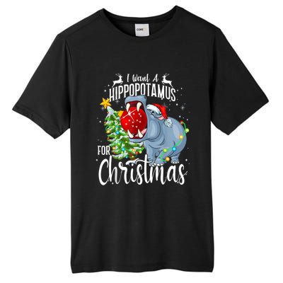 I Want A Hippopotamus For Christmas Xmas Hippo Cute Gift Tall Fusion ChromaSoft Performance T-Shirt