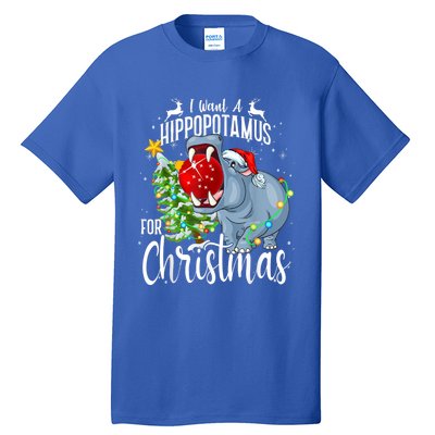 I Want A Hippopotamus For Christmas Xmas Hippo Cute Gift Tall T-Shirt