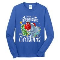 I Want A Hippopotamus For Christmas Xmas Hippo Cute Gift Tall Long Sleeve T-Shirt