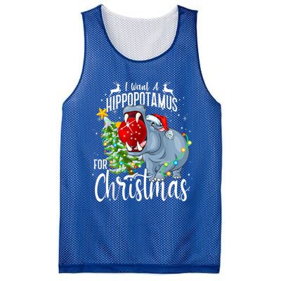 I Want A Hippopotamus For Christmas Xmas Hippo Cute Gift Mesh Reversible Basketball Jersey Tank