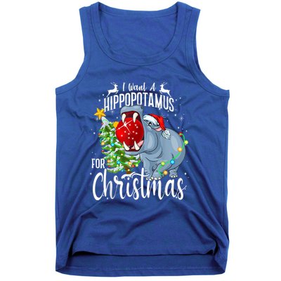 I Want A Hippopotamus For Christmas Xmas Hippo Cute Gift Tank Top