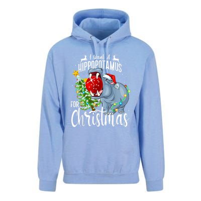 I Want A Hippopotamus For Christmas Xmas Hippo Cute Gift Unisex Surf Hoodie