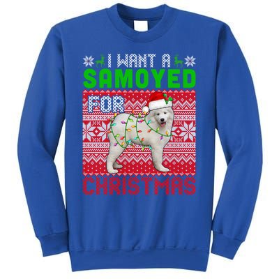 I Want A Samoyed For Christmas Santa Dog Lover Owner Cool Gift Sweatshirt