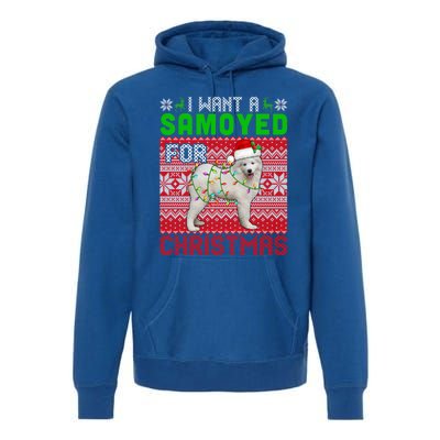 I Want A Samoyed For Christmas Santa Dog Lover Owner Cool Gift Premium Hoodie