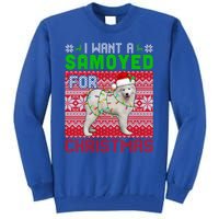 I Want A Samoyed For Christmas Santa Dog Lover Owner Cool Gift Tall Sweatshirt