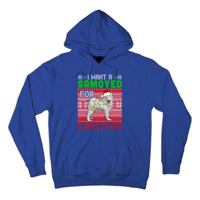 I Want A Samoyed For Christmas Santa Dog Lover Owner Cool Gift Tall Hoodie