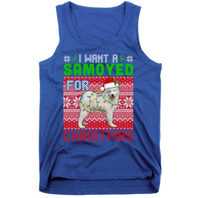 I Want A Samoyed For Christmas Santa Dog Lover Owner Cool Gift Tank Top