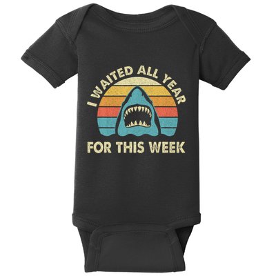 I Waited All Year For This Week Shark Lover Ocean Wildlife Baby Bodysuit