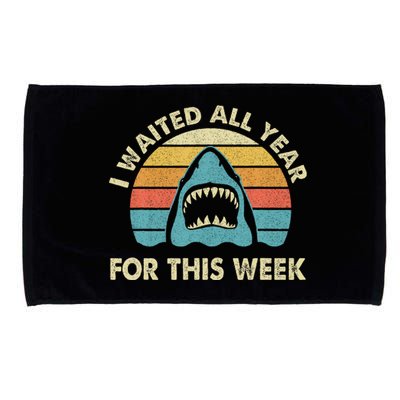 I Waited All Year For This Week Shark Lover Ocean Wildlife Microfiber Hand Towel