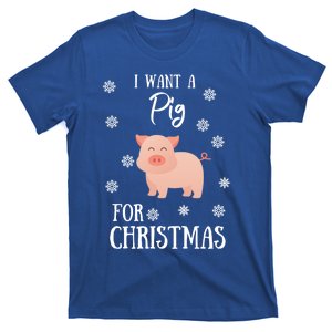 I Want A Pig For Christmas Pig Mom Gift T-Shirt