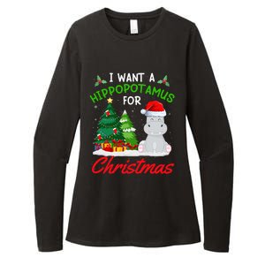 I Want A Hippopotamus For Christmas For Xmas Hippo Gift Womens CVC Long Sleeve Shirt