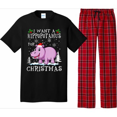 I Want A Hippopotamus For Christmas Xmas Hippo Pajama Set