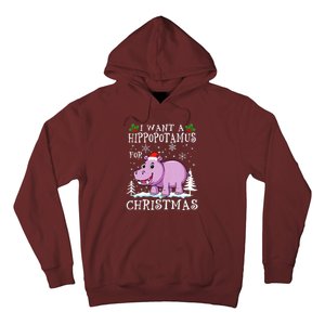 I Want A Hippopotamus For Christmas Xmas Hippo Hoodie