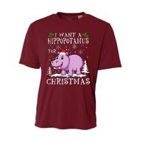 I Want A Hippopotamus For Christmas Xmas Hippo Performance Sprint T-Shirt