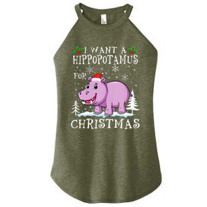 I Want A Hippopotamus For Christmas Xmas Hippo Women's Perfect Tri Rocker Tank