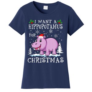 I Want A Hippopotamus For Christmas Xmas Hippo Women's T-Shirt