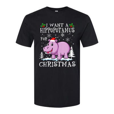 I Want A Hippopotamus For Christmas Xmas Hippo Softstyle CVC T-Shirt