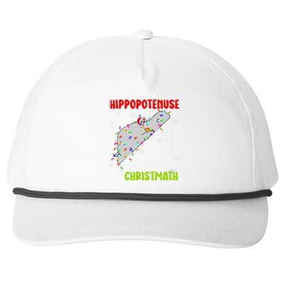 I Want A Hippopotamus For Christmas Xmas Hippo Math Teacher Snapback Five-Panel Rope Hat