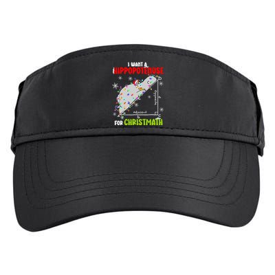 I Want A Hippopotamus For Christmas Xmas Hippo Math Teacher Adult Drive Performance Visor