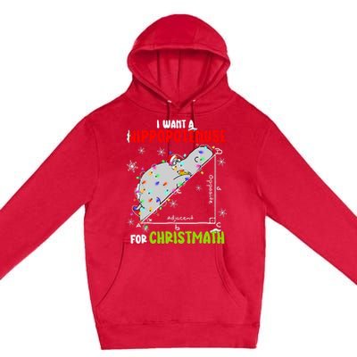 I Want A Hippopotamus For Christmas Xmas Hippo Math Teacher Premium Pullover Hoodie