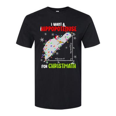 I Want A Hippopotamus For Christmas Xmas Hippo Math Teacher Softstyle CVC T-Shirt