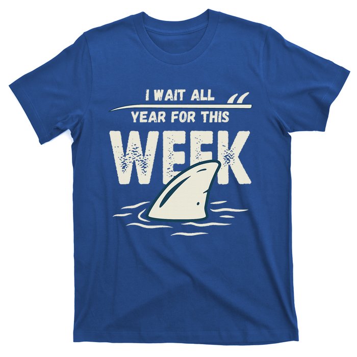 I Wait All Year For This Week Funny Shark T-Shirt