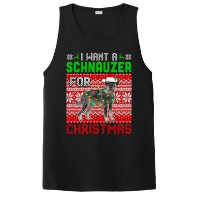 I Want A Schnauzer For Christmas Santa Dog Lover Owner Meaningful Gift PosiCharge Competitor Tank