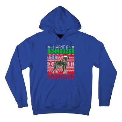 I Want A Schnauzer For Christmas Santa Dog Lover Owner Meaningful Gift Tall Hoodie