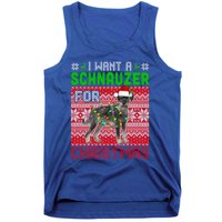 I Want A Schnauzer For Christmas Santa Dog Lover Owner Meaningful Gift Tank Top