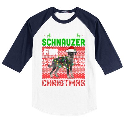 I Want A Schnauzer For Christmas Santa Dog Lover Owner Meaningful Gift Baseball Sleeve Shirt