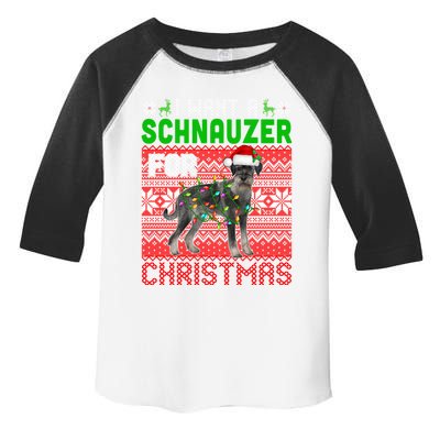 I Want A Schnauzer For Christmas Santa Dog Lover Owner Meaningful Gift Toddler Fine Jersey T-Shirt