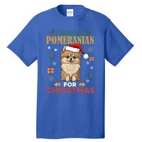 I Want A Pomeranian For Christmas Cute Dog Lover Xmas Pajama Gift Tall T-Shirt