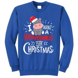 I Want A Hippopotamus For Christmas Funny Hippo Xmas Pajamas Cool Gift Sweatshirt