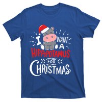 I Want A Hippopotamus For Christmas Funny Hippo Xmas Pajamas Cool Gift T-Shirt