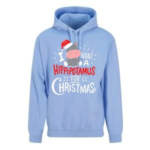 I Want A Hippopotamus For Christmas Funny Hippo Xmas Pajamas Cool Gift Unisex Surf Hoodie